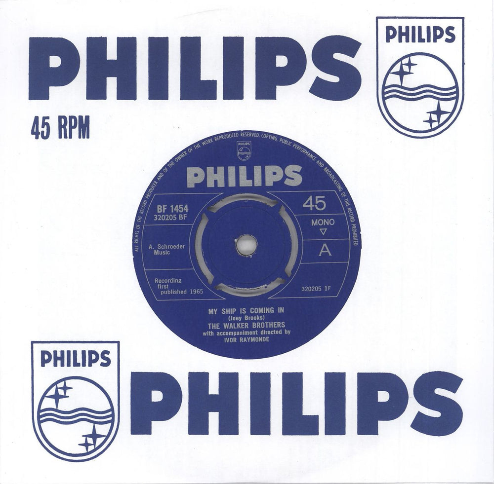 The Walker Brothers My Ship Is Coming In - 4pr UK 7" vinyl single (7 inch record / 45) BF1454