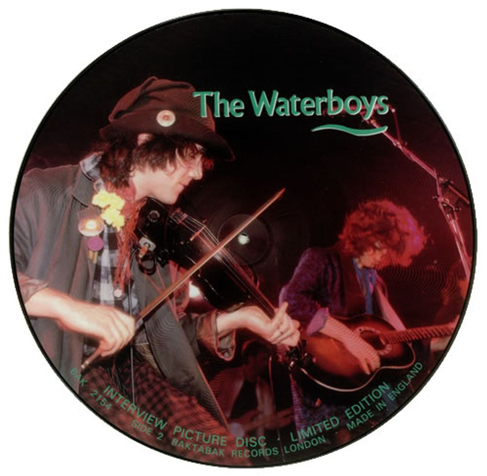 The Waterboys Interview Picture Disc UK picture disc LP (vinyl picture disc album) WATPDIN454620