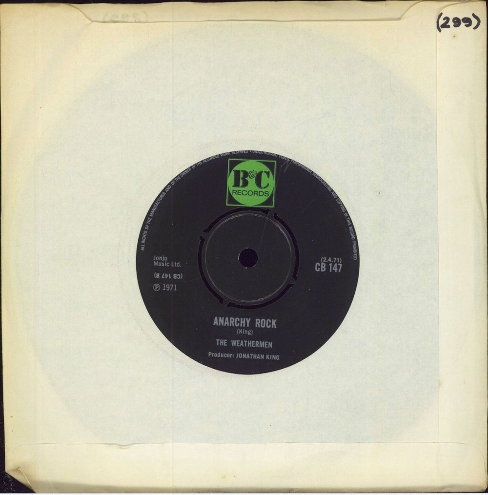 The Weathermen Honey Bee (Keep On Stinging Me) - A Label UK Promo 7" vinyl single (7 inch record / 45)