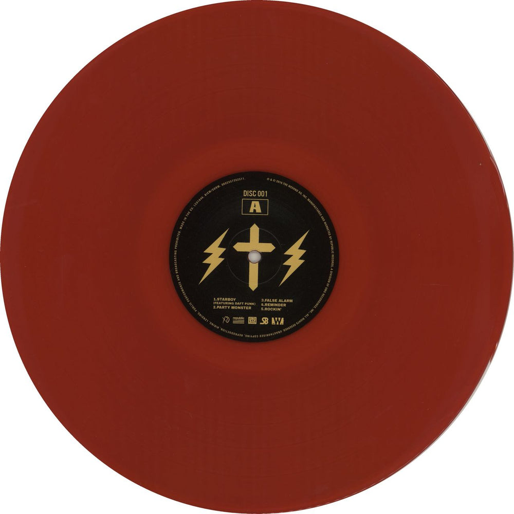 The Weeknd Starboy - Red Vinyl UK 2-LP vinyl set — RareVinyl.com