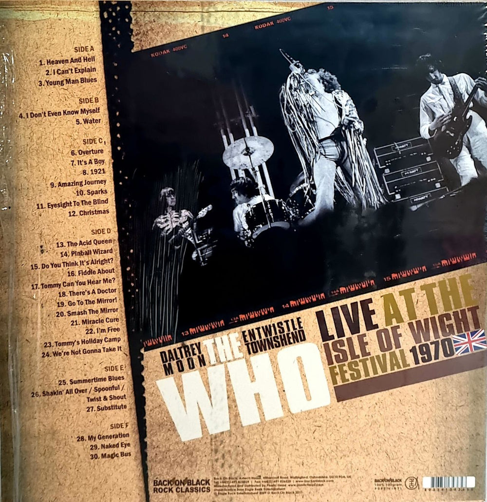 The Who Live At The Isle Of Wight Festival 1970 - 140gm Coloured Vinyl UK 3-LP vinyl record set (Triple LP Album) WHO3LLI661048