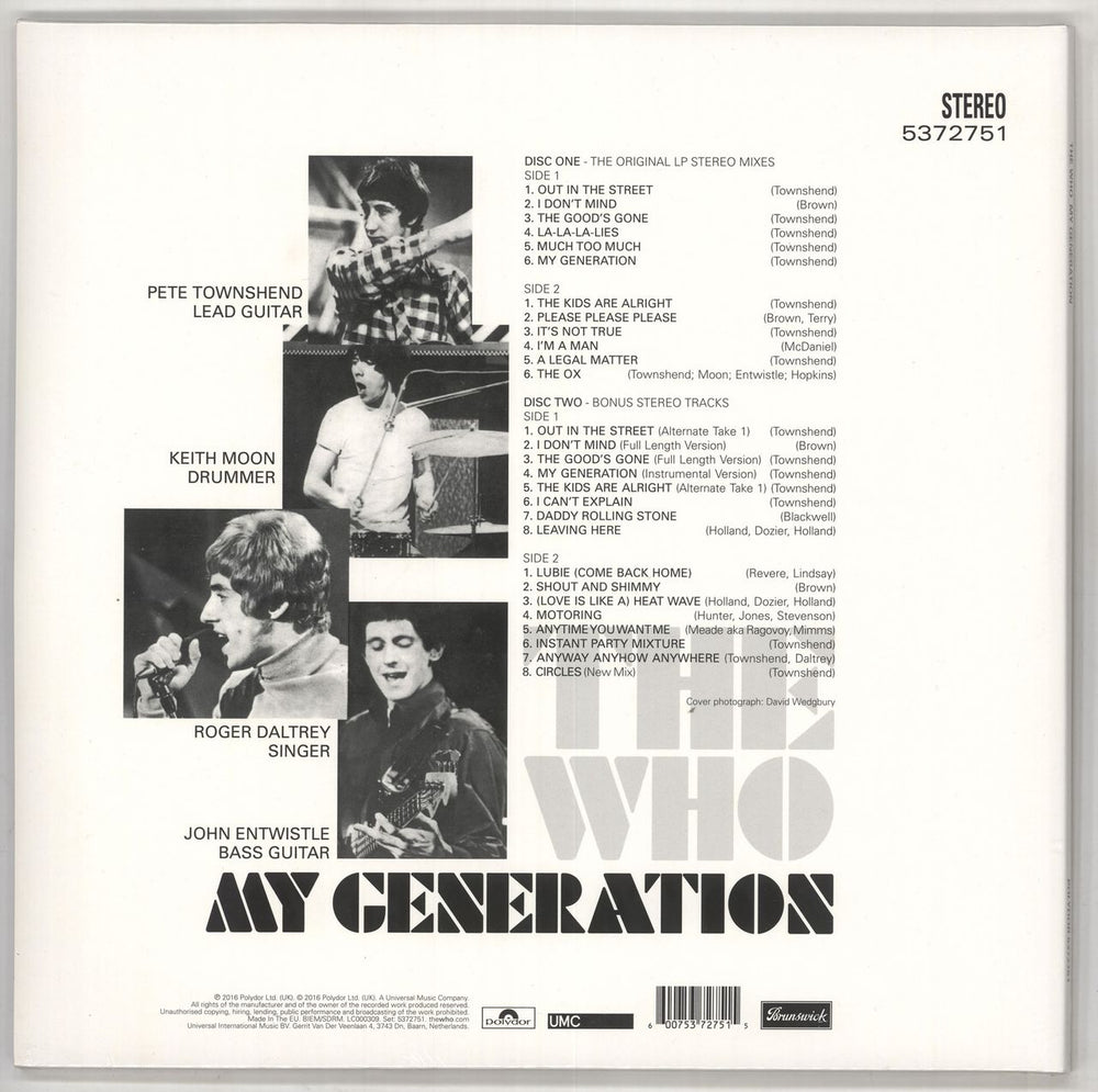 The Who My Generation - Sealed UK 2-LP vinyl record set (Double LP Album) 600753727515