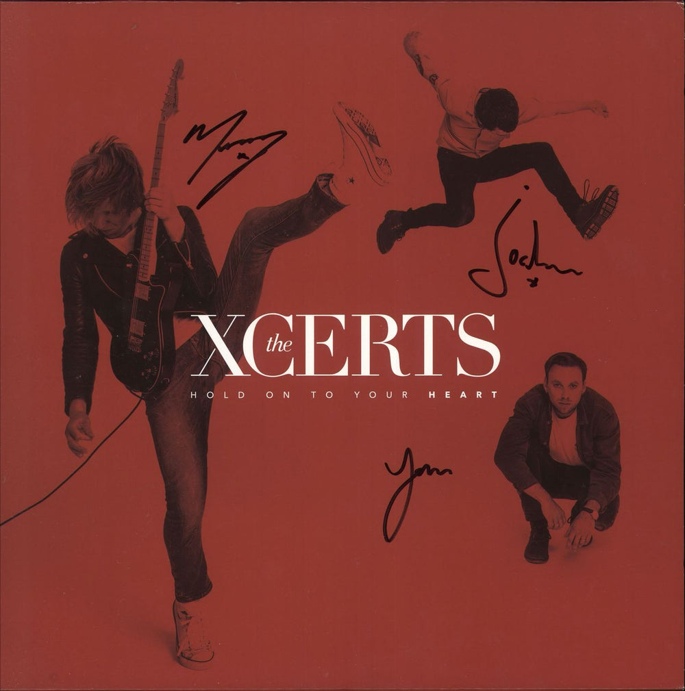 The Xcerts Hold On To Your Heart - White Vinyl - Autographed UK vinyl LP album (LP record) RAY035LP