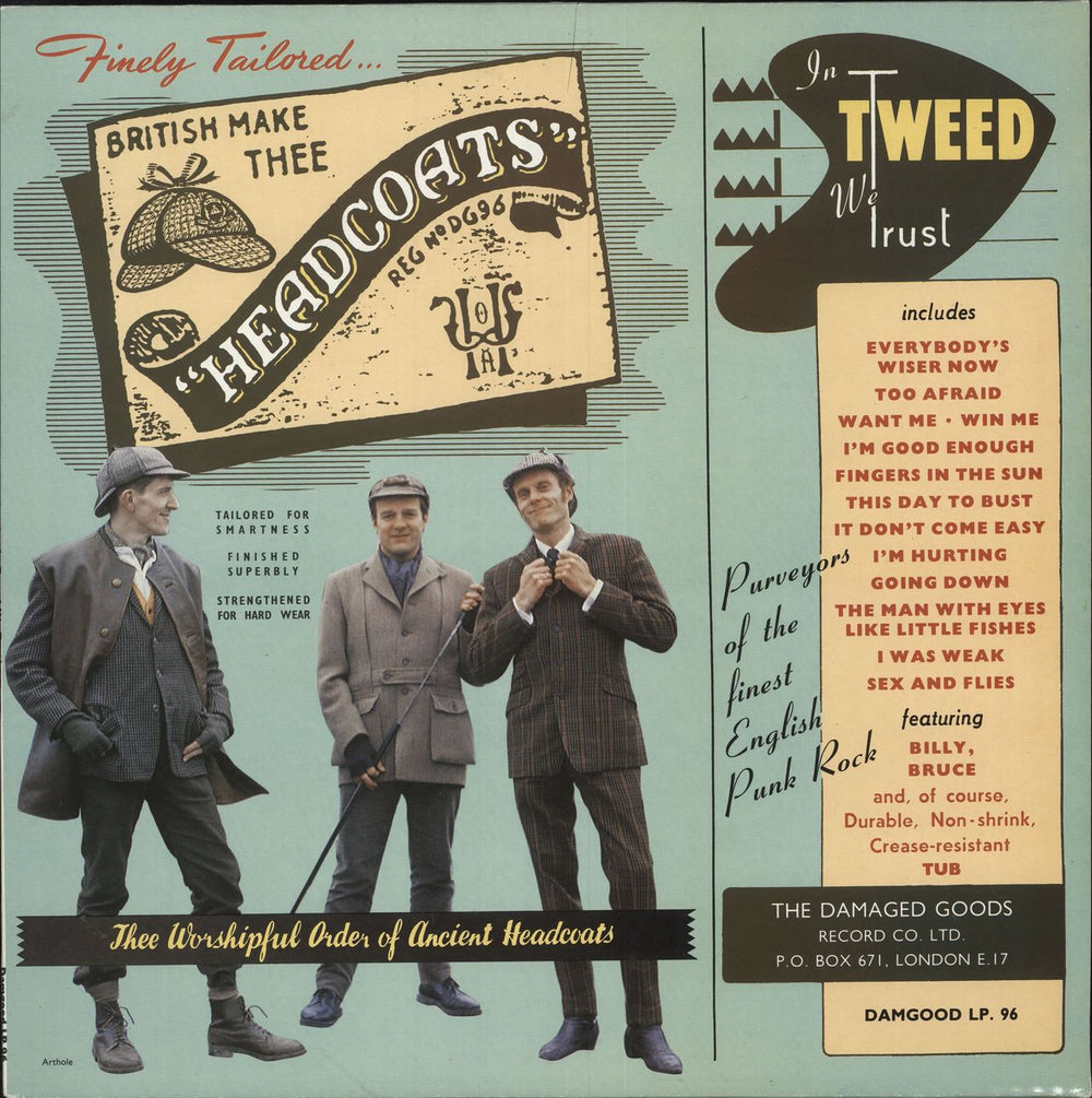 Thee Headcoats In Tweed We Trust UK vinyl LP album (LP record) DAMGOODLP96