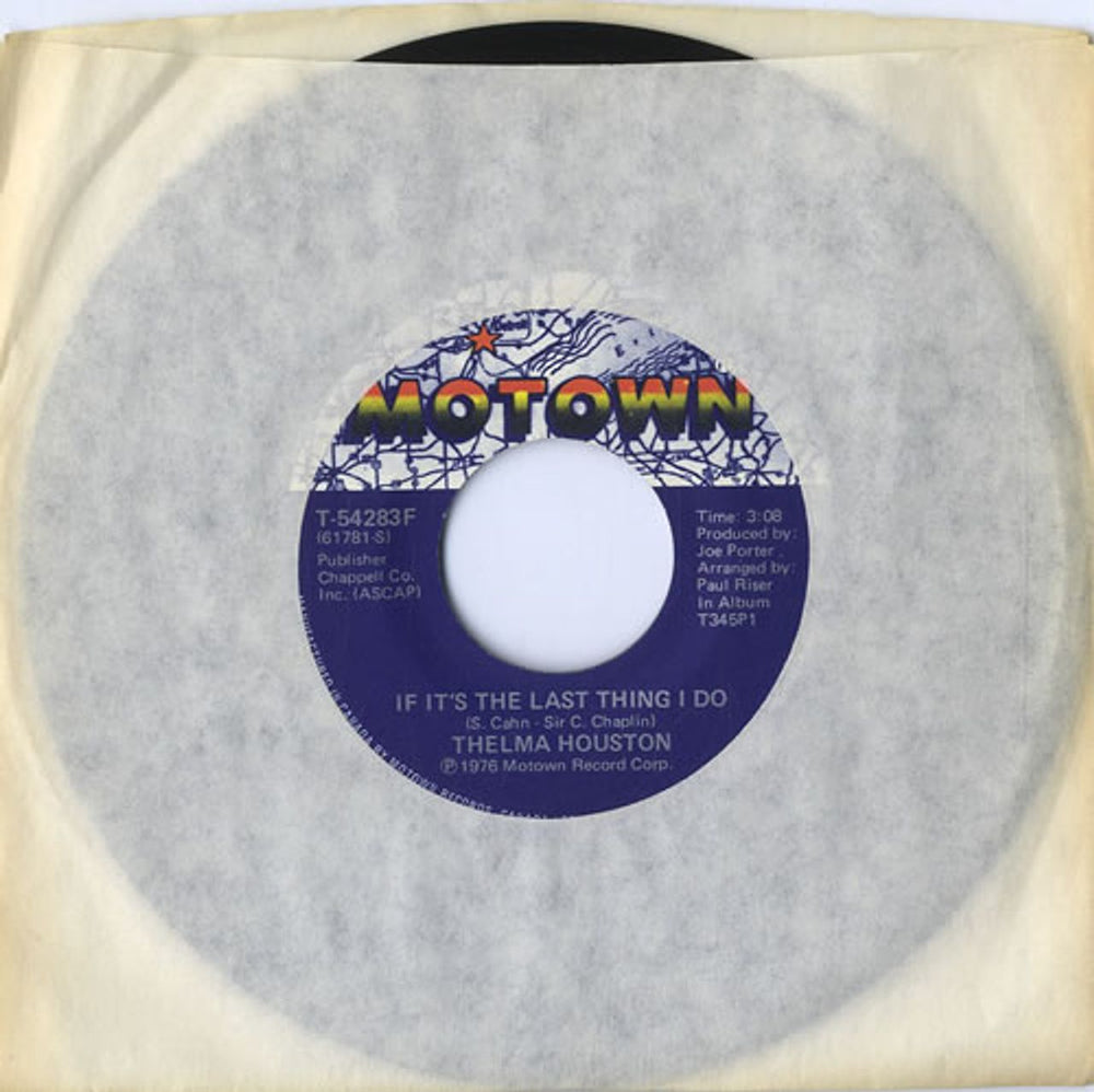 Thelma Houston If It's The Last Thing I Do Canadian 7" vinyl single (7 inch record / 45) T-54283F