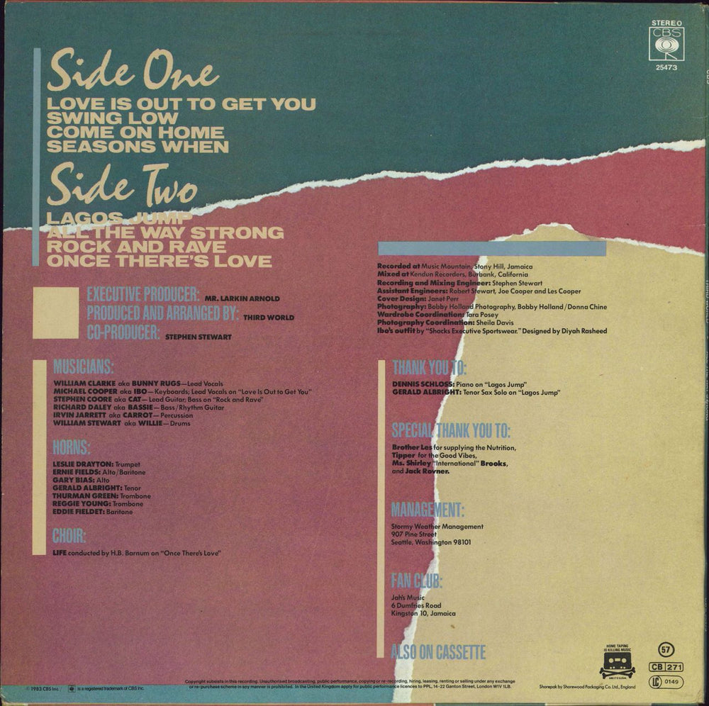 Third World All The Way Strong UK vinyl LP album (LP record)