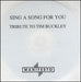 Tim Buckley Sing A Song For You - Tribute To Tim Buckley UK Promo CD-R acetate CDR