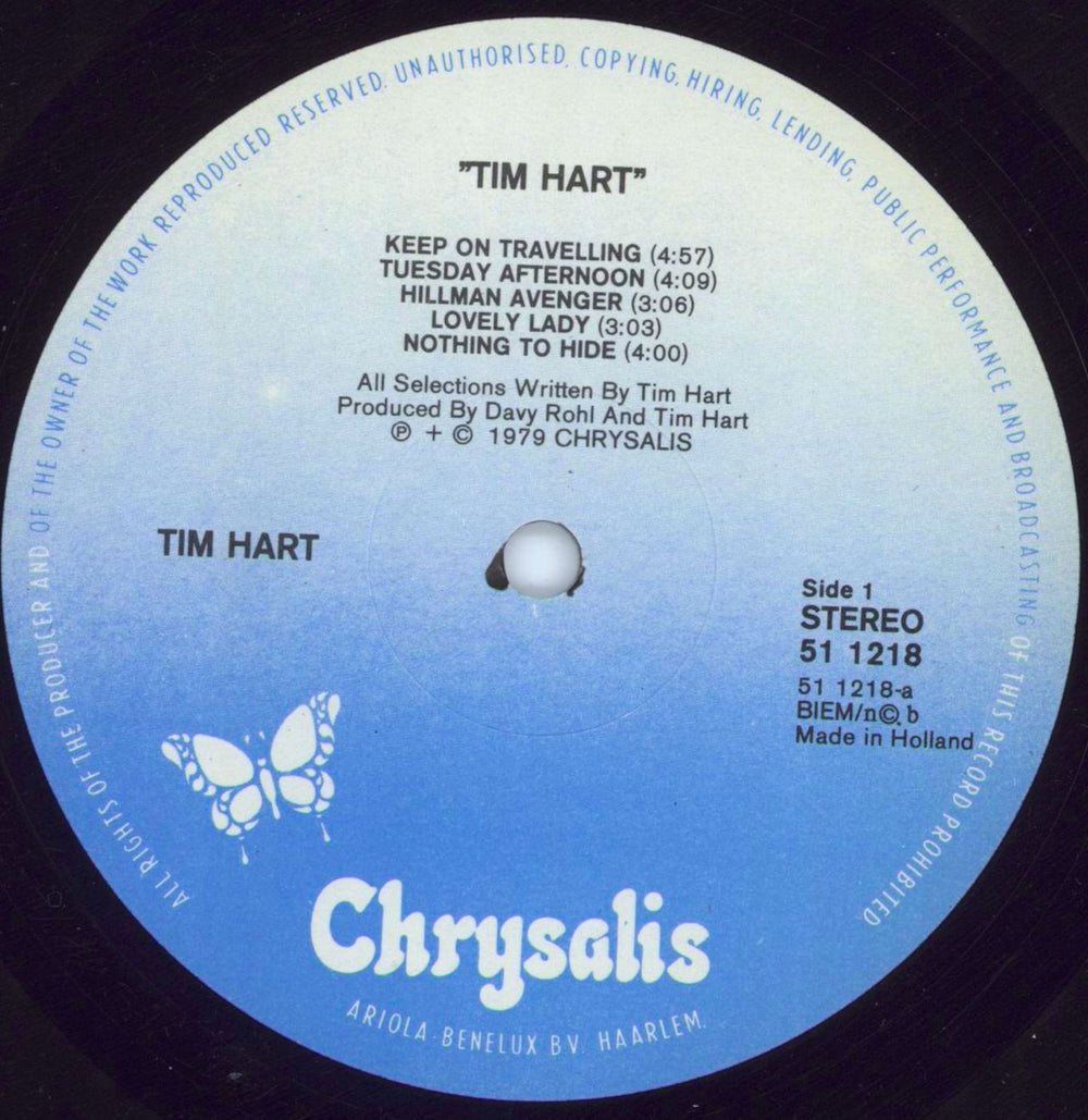 Tim Hart Tim Hart Dutch vinyl LP album (LP record) 1THLPTI809198