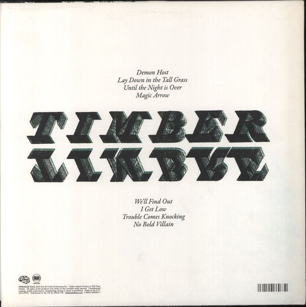 Timber Timbre Timber Timbre + Live KCRW Session CD UK vinyl LP album (LP record) 5060100669632