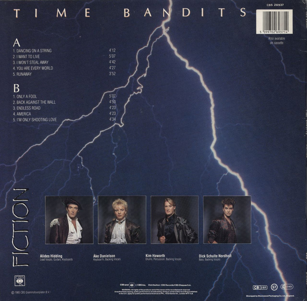 Time Bandits Fiction Dutch vinyl LP album (LP record)