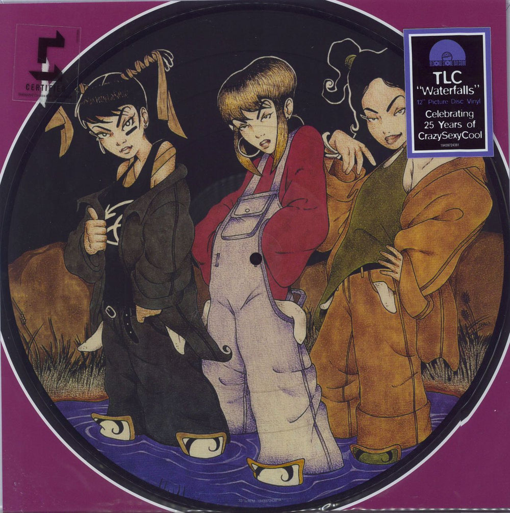 TLC Waterfalls UK 12" vinyl picture disc (12 inch picture record) 19439724381