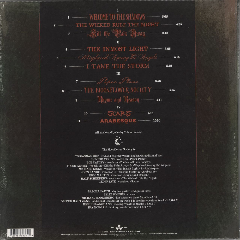 Tobias Sammet A Paranormal Evening With The Moonflower Society - Black Vinyl - Sealed German 2-LP vinyl record set (Double LP Album) 727361583019