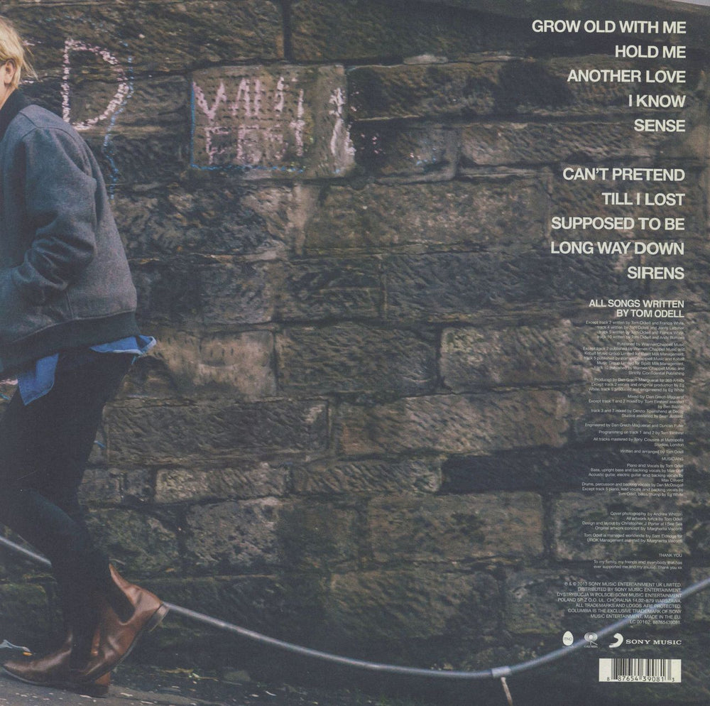 Tom Odell Long Way Down UK vinyl LP album (LP record) 888837244213