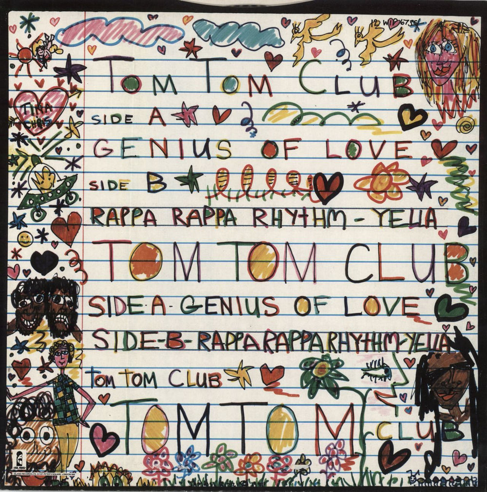 Tom Tom Club Genius Of Love - 3-track - P/S UK 12" vinyl single (12 inch record / Maxi-single)