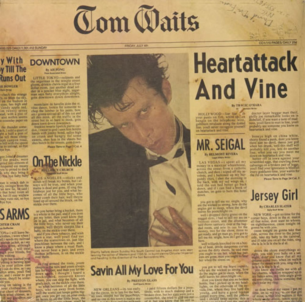 Tom Waits Heartattack And Vine UK vinyl LP album (LP record) K52252