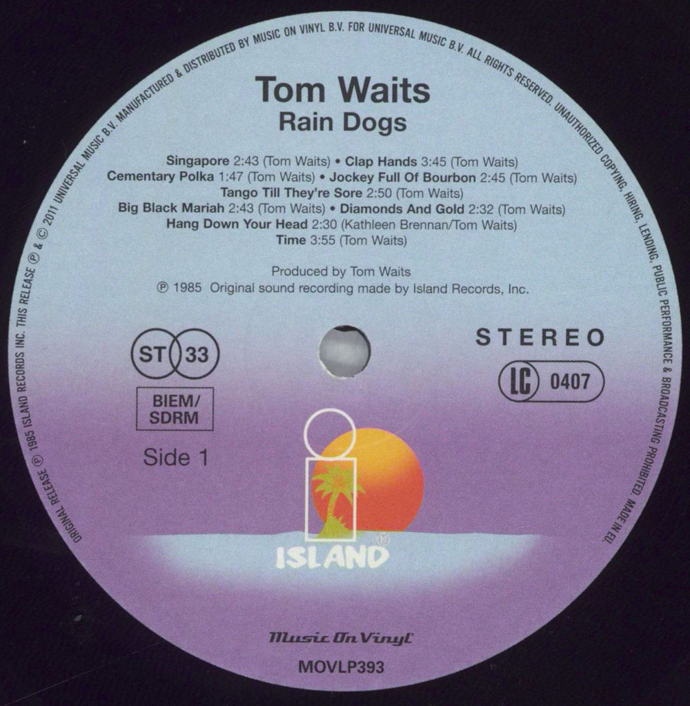 Tom Waits Rain Dogs - 180gm - Shrink Dutch vinyl LP album (LP record) TMWLPRA828720