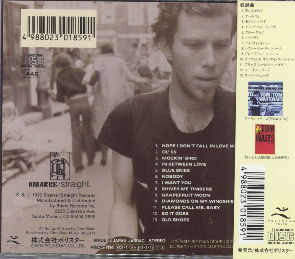 Tom Waits The Early Years Vol. 2 Japanese CD album (CDLP) 4988023018591