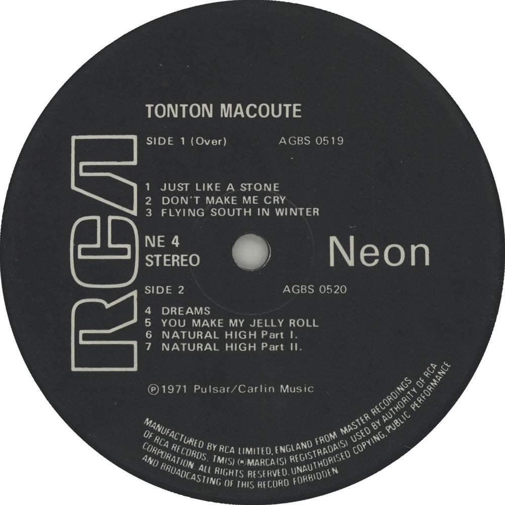 Tonton Macoute Tonton Macoute UK vinyl LP album (LP record)