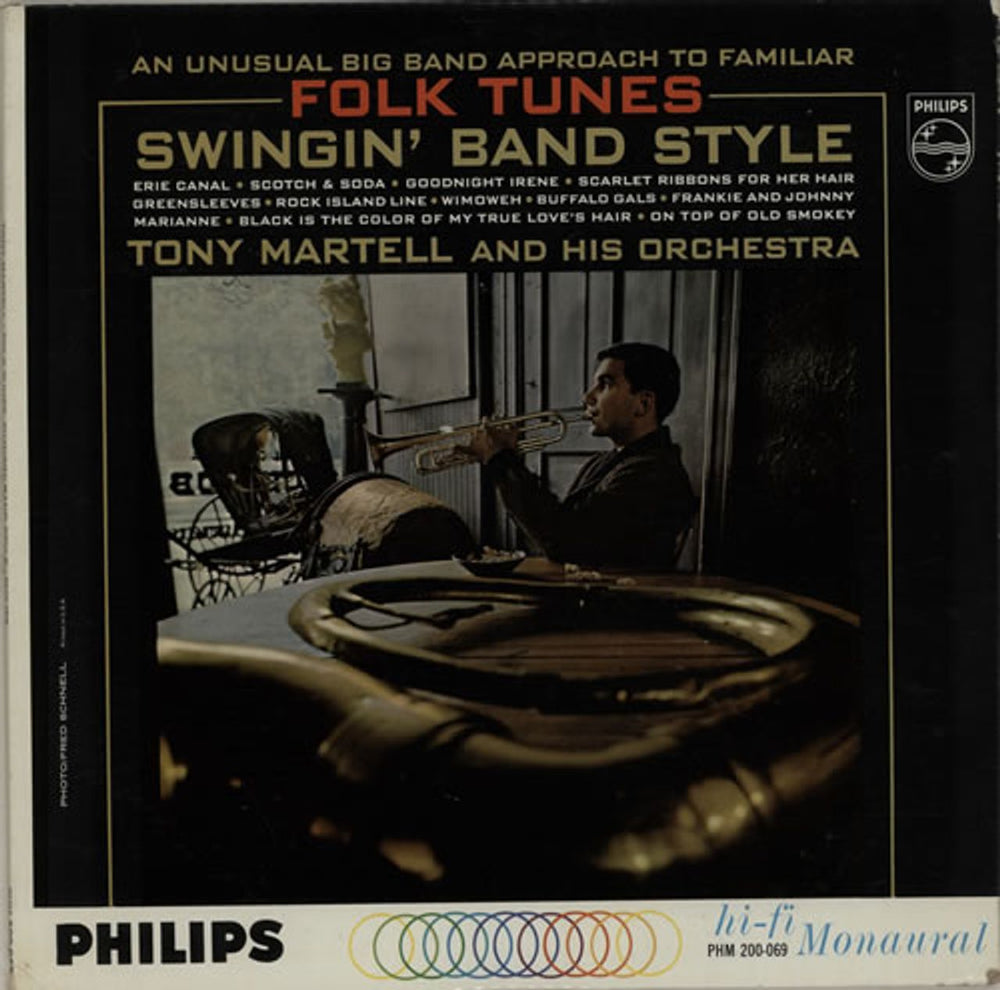 Tony Martell Folk Tunes, Swingin' Band Style US Promo vinyl LP album (LP record) PHM-200-069