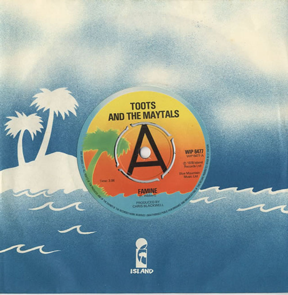 Toots & The Maytals Famine UK Promo 7" vinyl single (7 inch record / 45) WIP6477