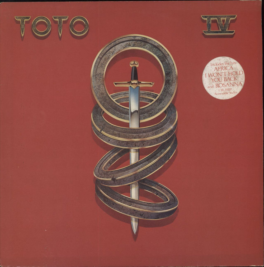 Toto Toto IV + hype stickered UK vinyl LP album (LP record) 85529