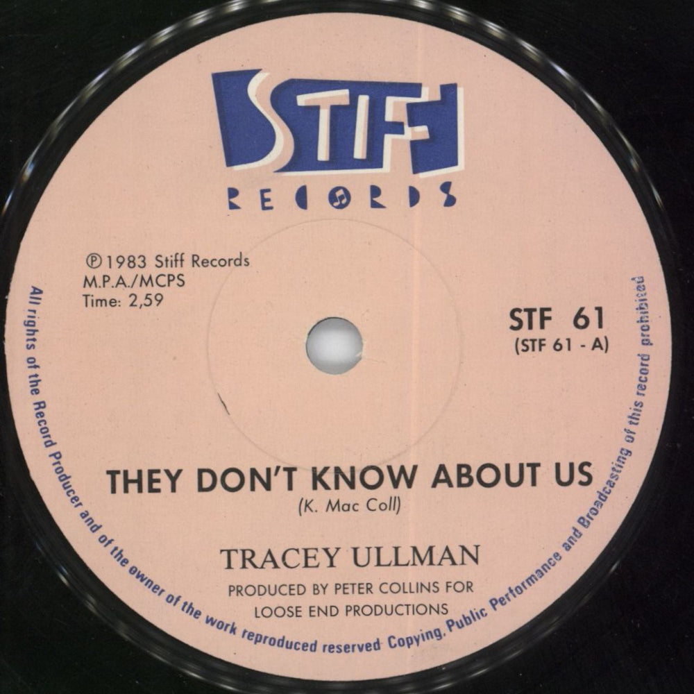 Tracey Ullman They Don't Know About Us South African 7" vinyl single (7 inch record / 45) ULL07TH802632