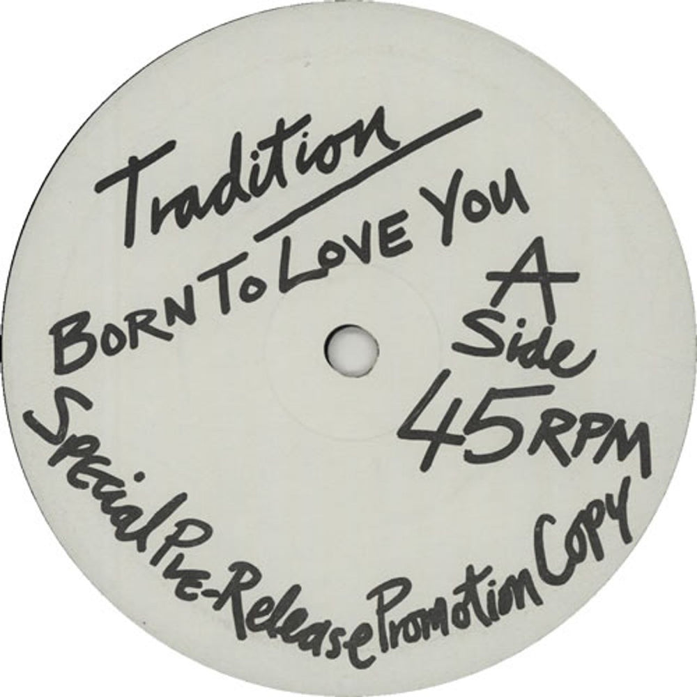 Tradition Born To Love You UK Promo 12" vinyl single (12 inch record / Maxi-single) PC5170