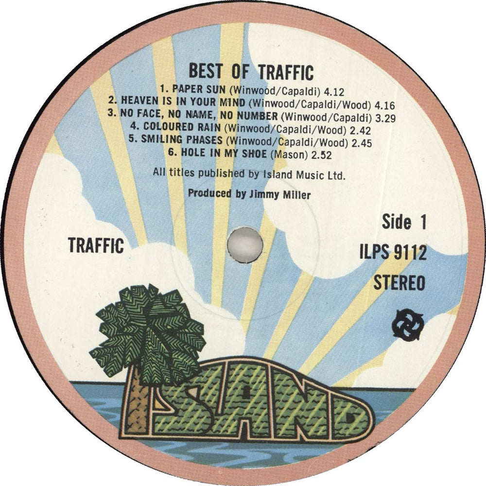 Traffic Best Of Traffic - Pink Rim - EX UK vinyl LP album (LP record) TRFLPBE656480