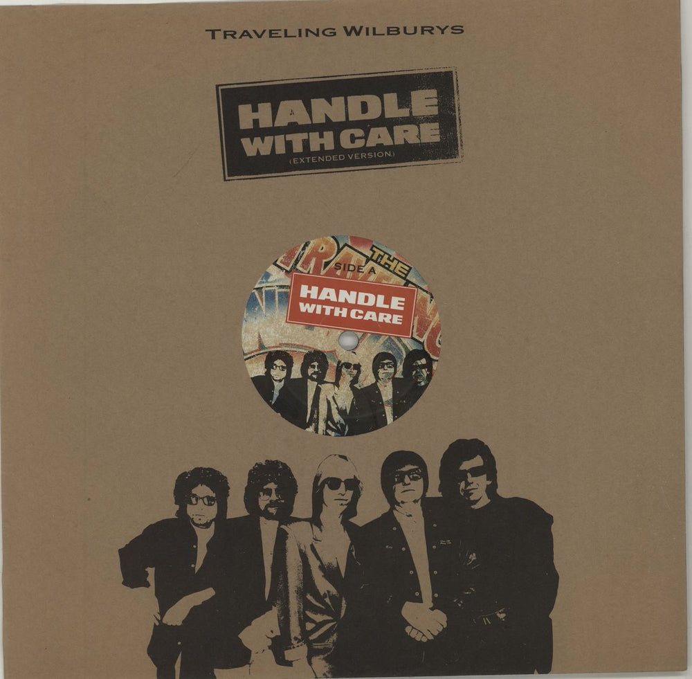 Traveling Wilburys Handle With Care UK 10" vinyl single (10 inch record) W7732TE