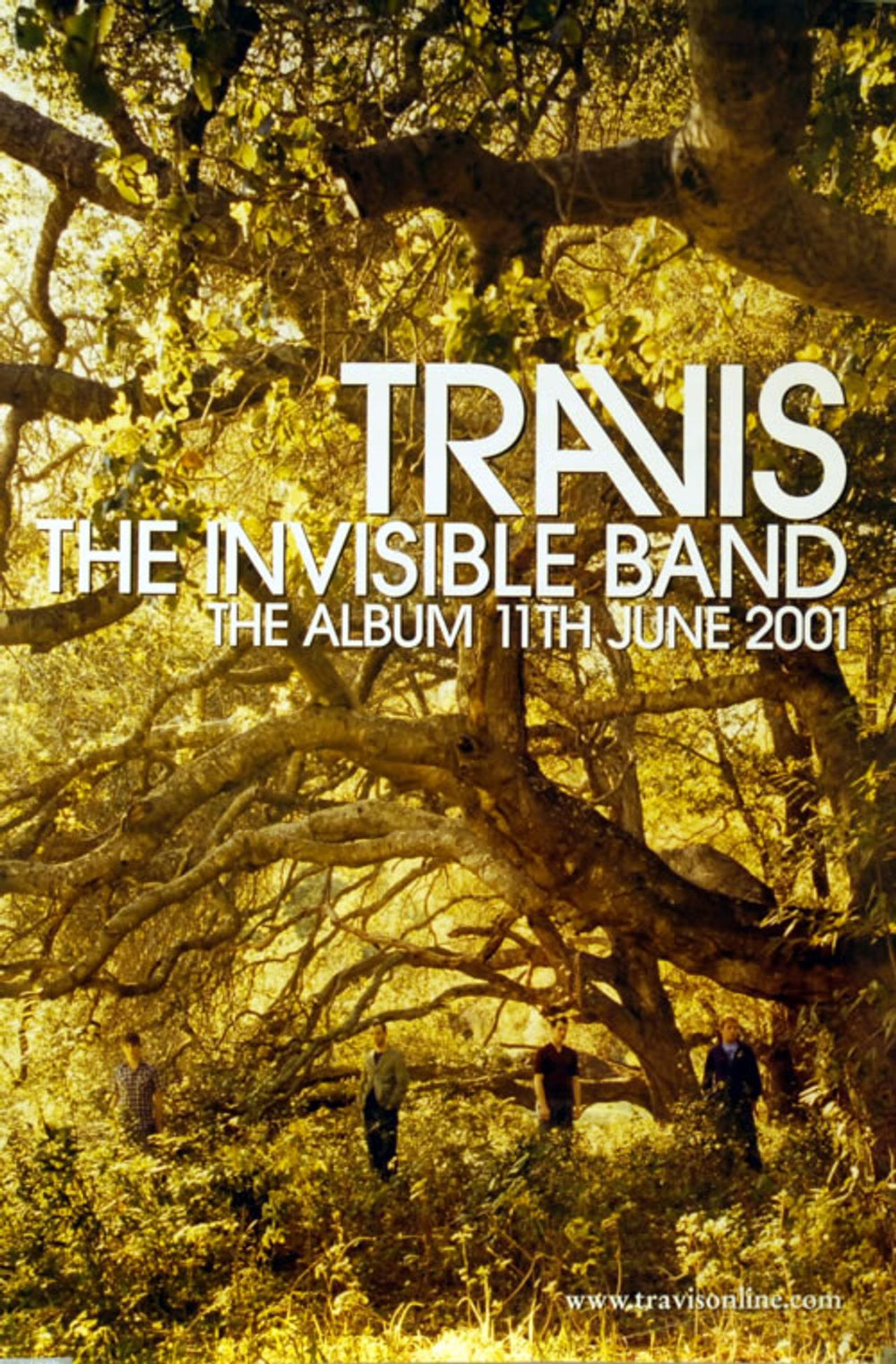 Travis (90s) The Invisible Band UK Promo poster 20 X 30