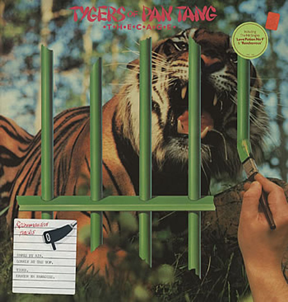 Tygers Of Pan Tang The Cage - stickered slv & insert UK vinyl LP album (LP record) MCF-3150