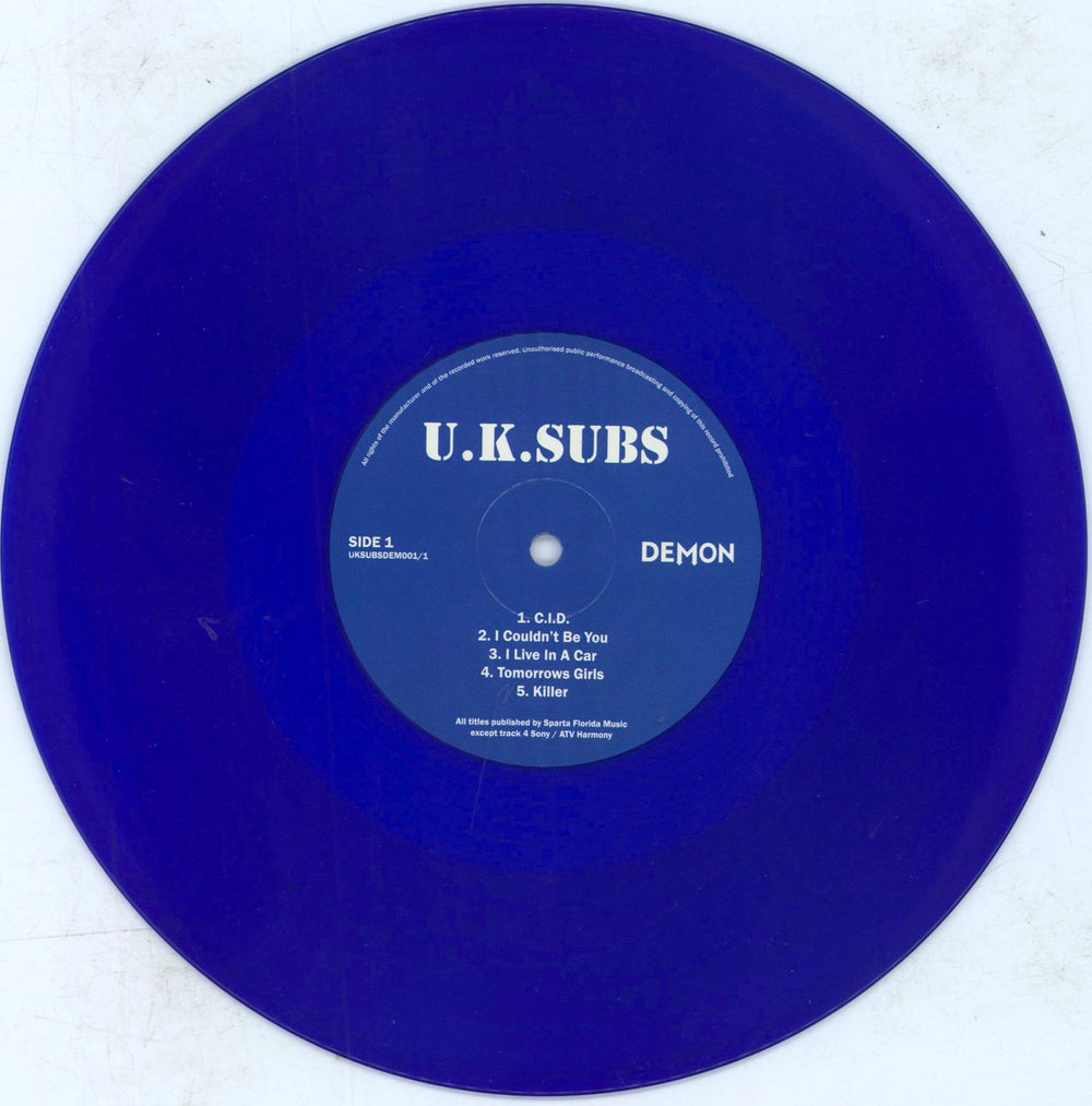 U.K. Subs Another Kind Of Blues: RSD19 - Blue 10" Vinyl UK 2-LP vinyl record set (Double LP Album) UKS2LAN798664