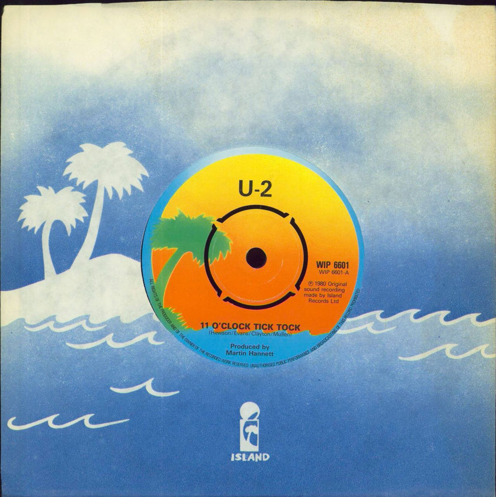 U2 11 O'Clock Tick Tock - 4pr UK 7" vinyl single (7 inch record / 45) WIP6601