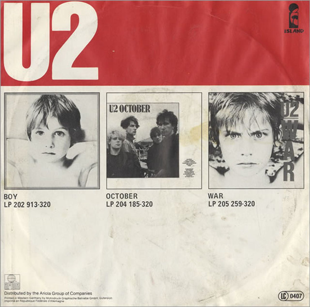 U2 40 (How Long) - EX German 7" vinyl single (7 inch record / 45) U-207HO466865