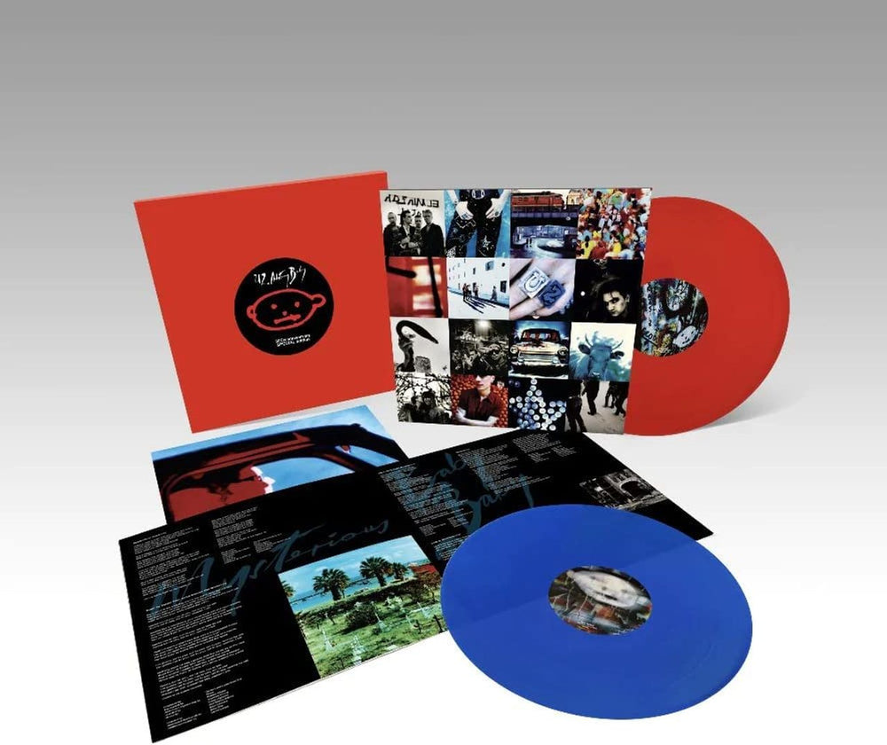 U2 Achtung Baby - Red & Blue Vinyl - 'Bono & Nassim' Cover Art - Sealed UK 2-LP vinyl record set (Double LP Album) U28AB30