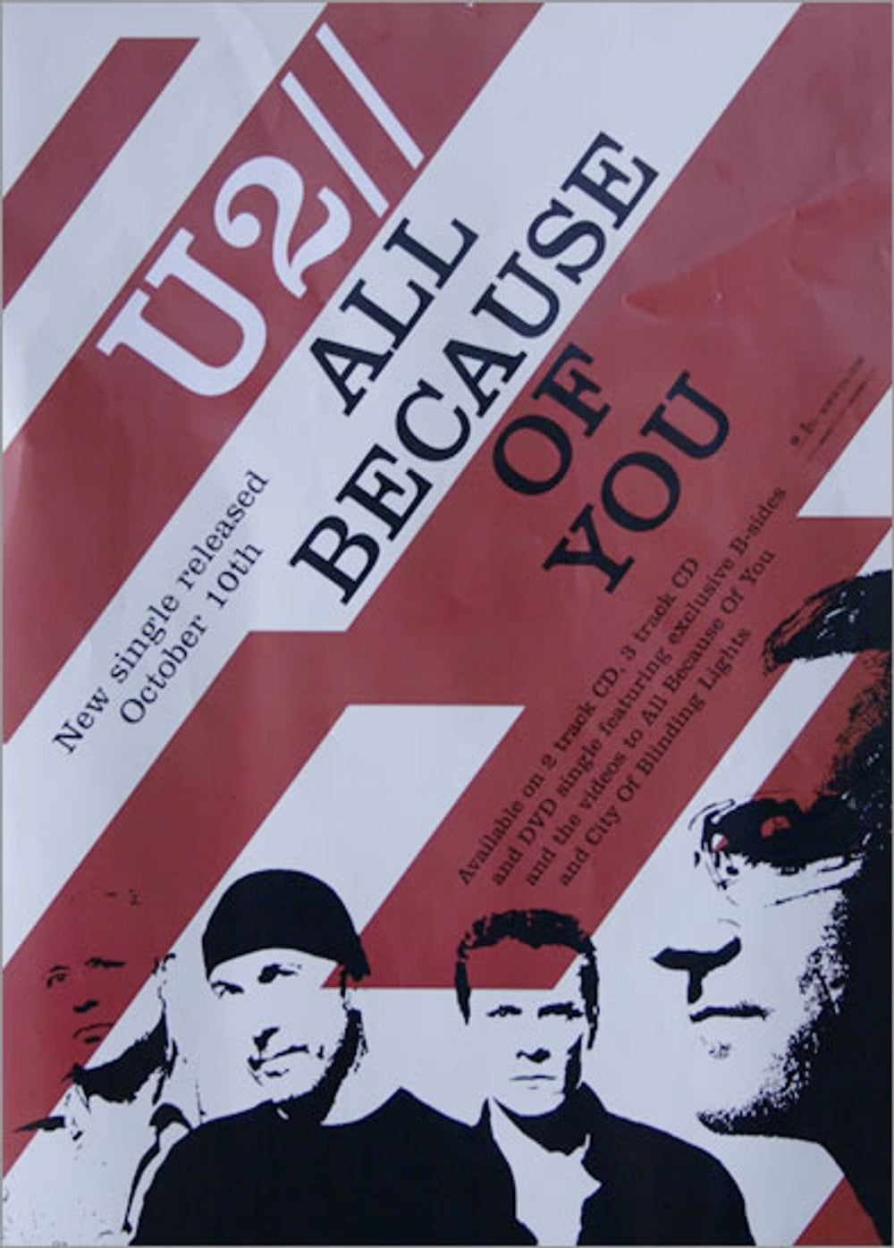 U2 How To Dismantle An Atomic Bomb & All Because - Pair UK Promo poster 20 X 28