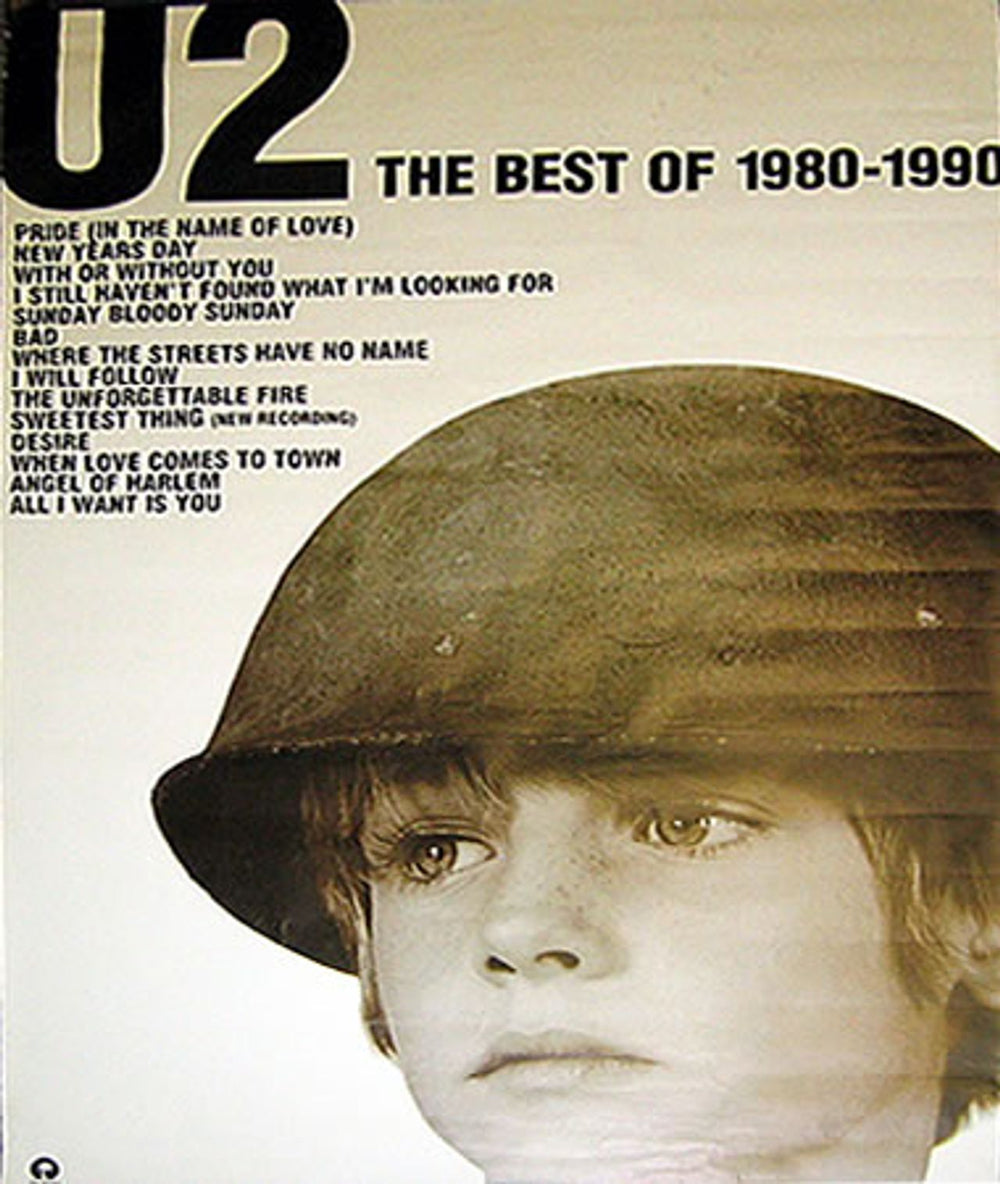 U2 The Best Of 1980-1990 UK Promo poster PROMO POSTER