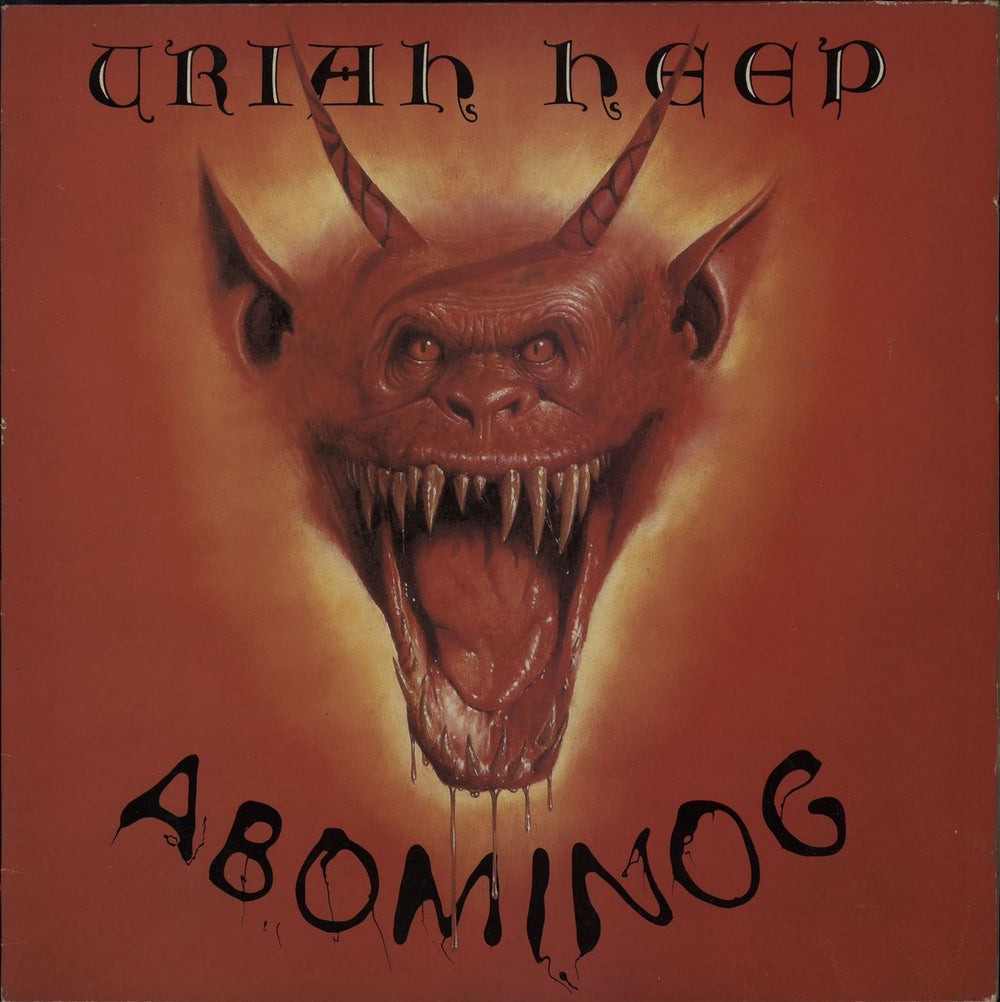 Uriah Heep Abominog - Promo stamped UK vinyl LP album (LP record) BRON538