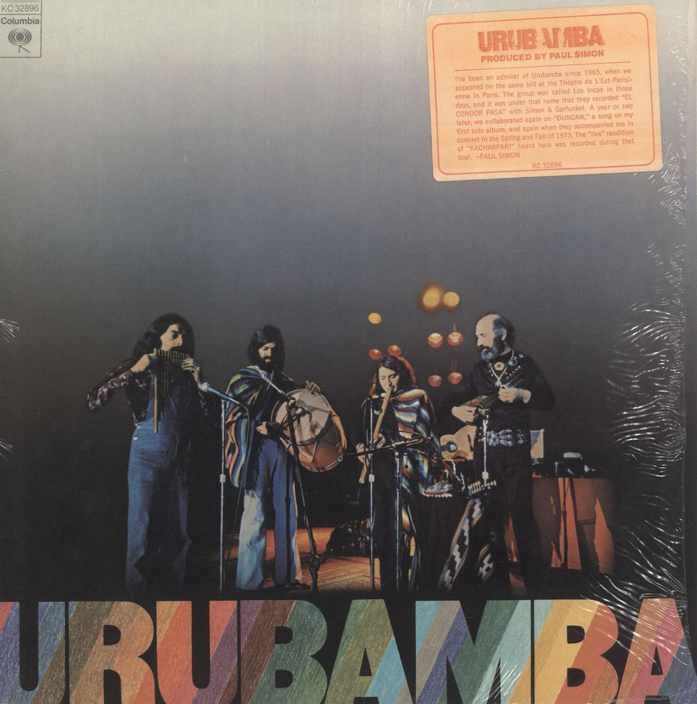 Urubamba Urubamba + Stickered Shrink US vinyl LP album (LP record) KC32896