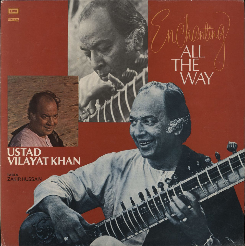 Ustad Vilayet Khan Enchanting All The Way Indian vinyl LP album (LP record) ECSD2857