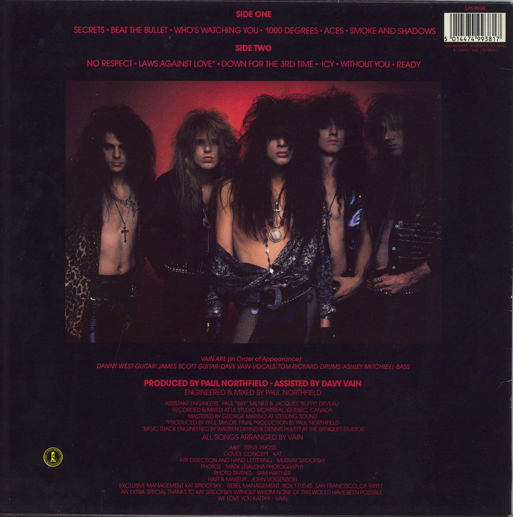 Vain No Respect UK vinyl LP album (LP record) 5014474993817