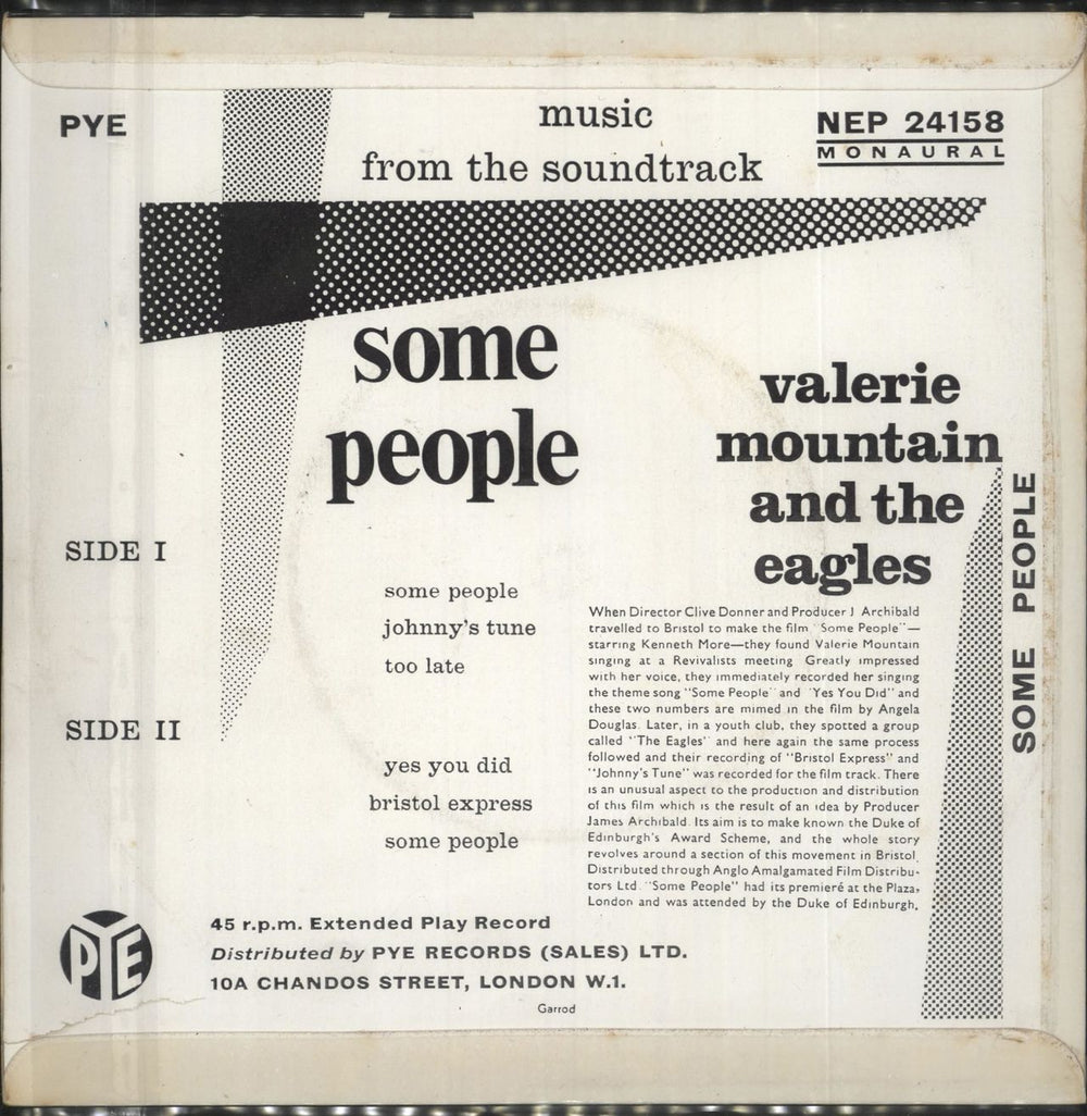 Valerie Mountain Some People EP - VG/EX UK 7" vinyl single (7 inch record / 45)