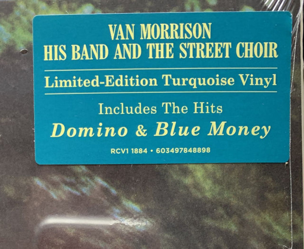 Van Morrison His Band And The Street Choir - Turquoise Vinyl - Sealed UK vinyl LP album (LP record)