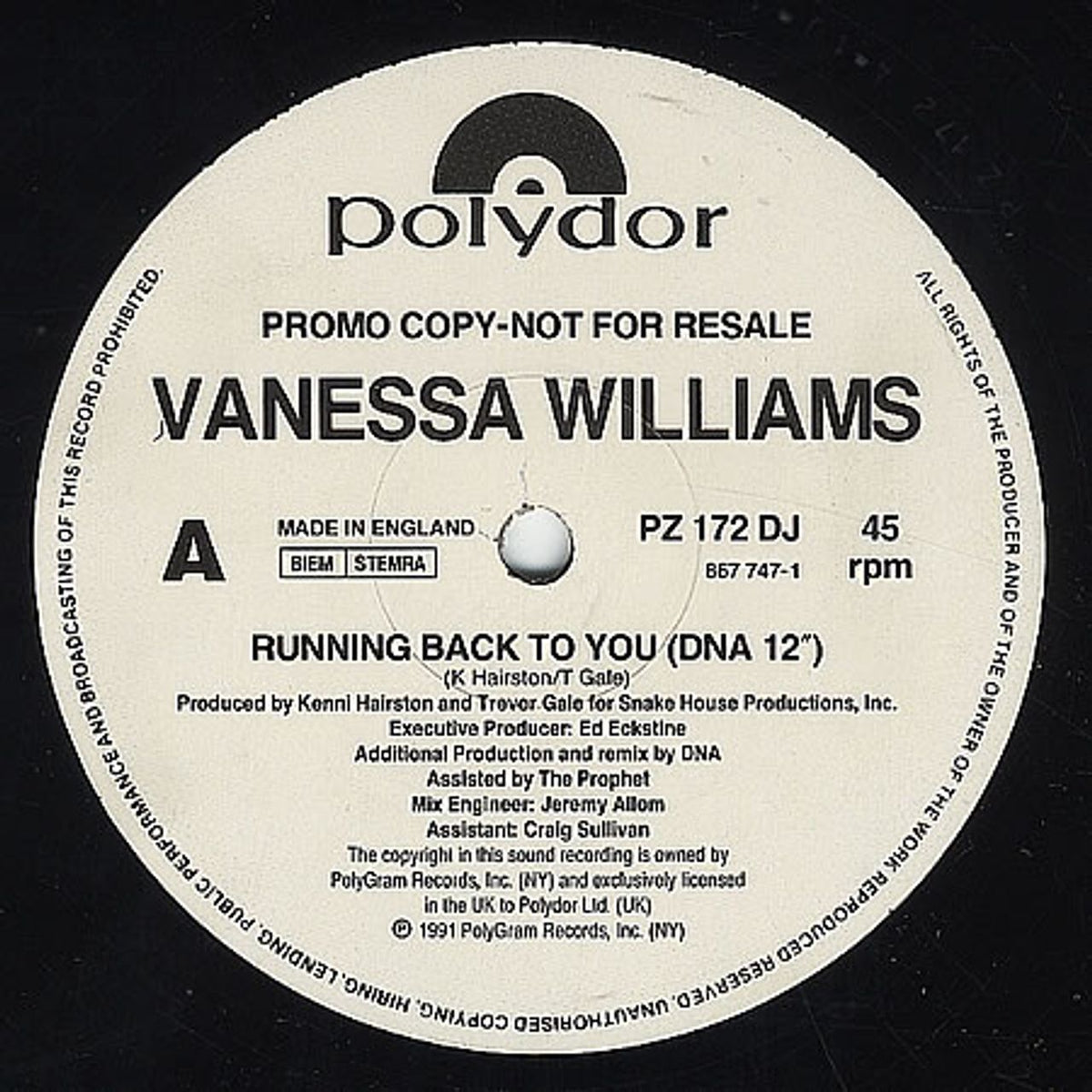 Vanessa Williams Running Back To You UK Promo 12