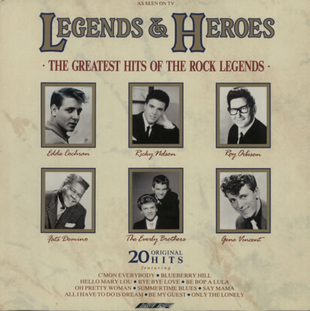 Various-50s/Rock & Roll/Rockabilly Legends & Heroes UK vinyl LP album (LP record) SMR987