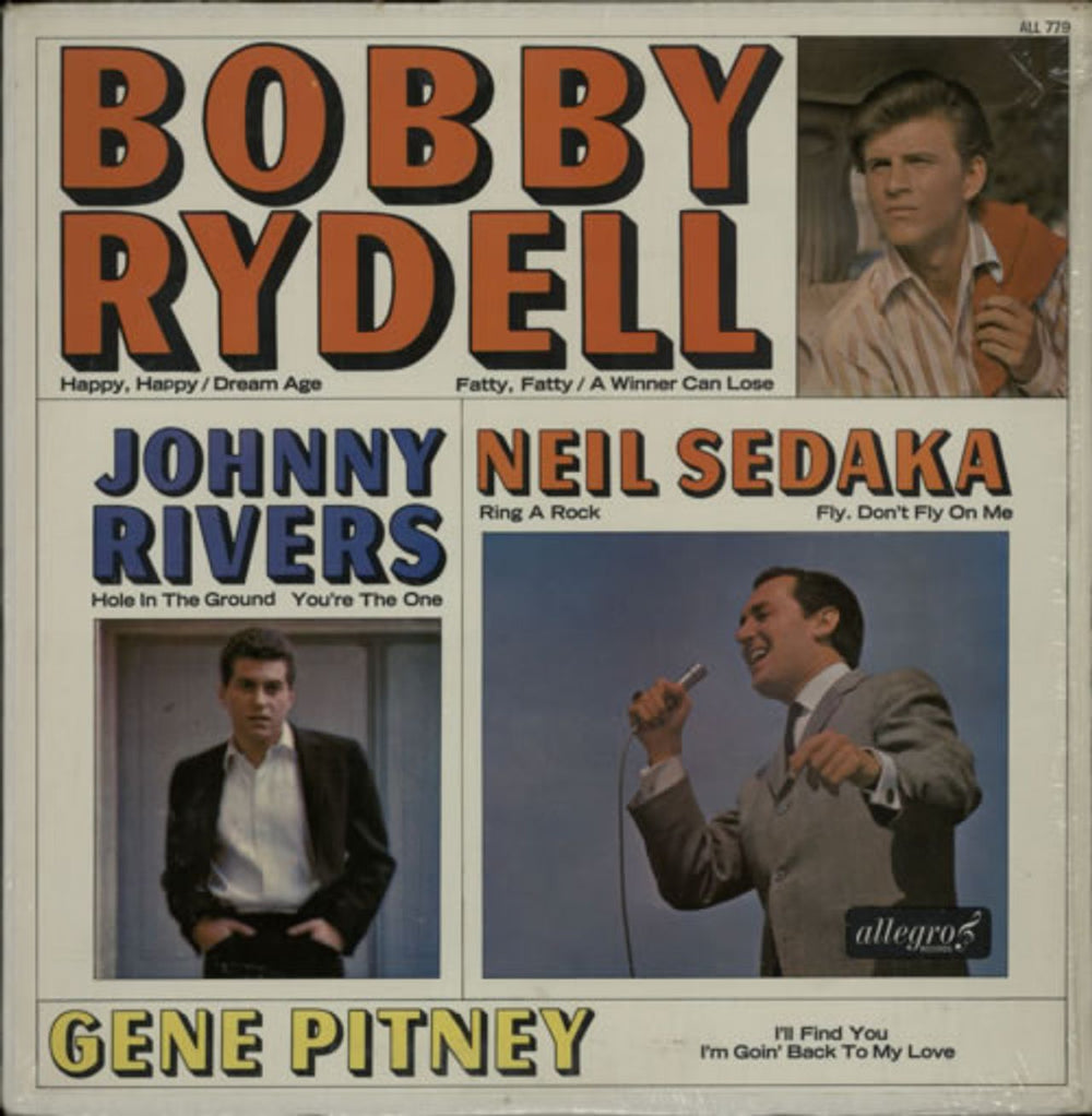 Various-60s & 70s Bobby Rydell, Johnny Rivers, Neil Sedaka And Gene Pitney UK vinyl LP album (LP record) ALL779