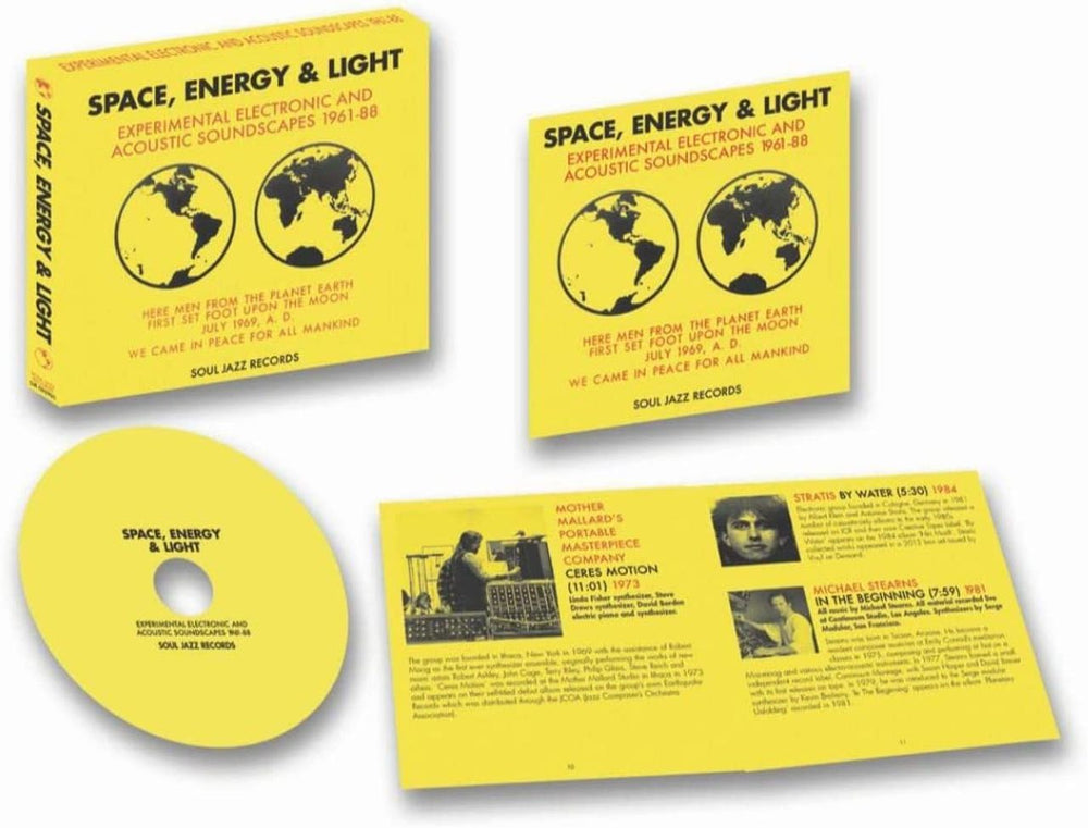 Various-Ambient & Electronica Space, Energy & Light: Experimental Electronic And Acoustic Soundscapes 1961-88 - Yellow CD UK CD album (CDLP) SJRCD392C