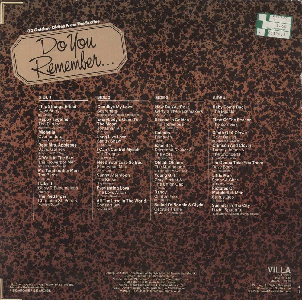 Various Artists Do You Remember... Dutch 2-LP vinyl record set (Double LP Album)