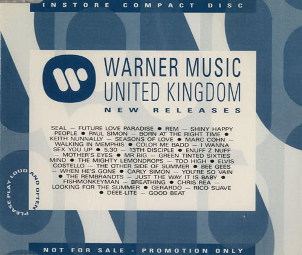 Various Artists Warner Music Promo CD 4 UK Promo CD album (CDLP) PROMOCD4