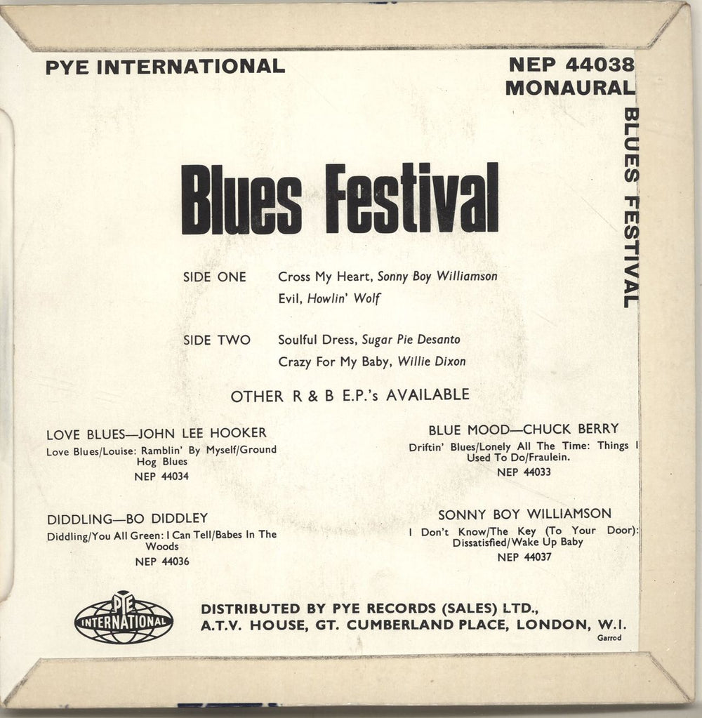 Various-Blues & Gospel Blues Festival UK 7" vinyl single (7 inch record / 45) V-B07BL609472